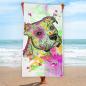 Preview: Badehandtuch Calli Callmund – Popart-Hundemotiv, 75x165 cm, 100 % Polyester, weich & schnelltrocknend